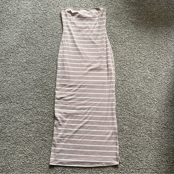 See You Monday Dresses & Skirts - See You Monday Strapless Stripes Cream Dress Size Medium - NEW